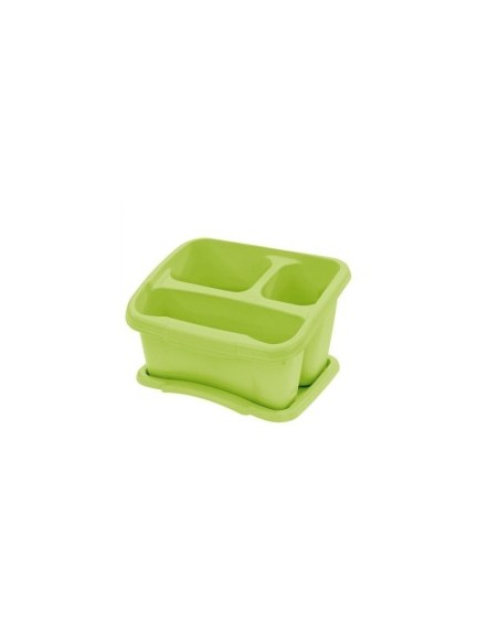 CESTELLO MULTIUSO VERDE CON VASSOIO COVER LINE