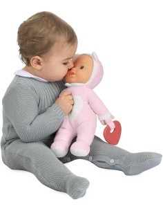 Chicco Gioco La Mia Prima Bambola Rosa - Con Cuore Massaggiagengive per Dentizione, Lavabile e Morbida