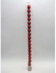 CONF 18 SFERE 34347 ROSSO D2,5CM LUCIDO/SATINATO