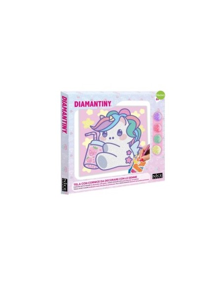 DIAMANTINY 90035 UNICORNO TELA CON CORNICE ASSORTITO