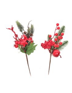 Pick Bacche Rosse 26,5 cm di Natale - La Magia di Natale a casa tua