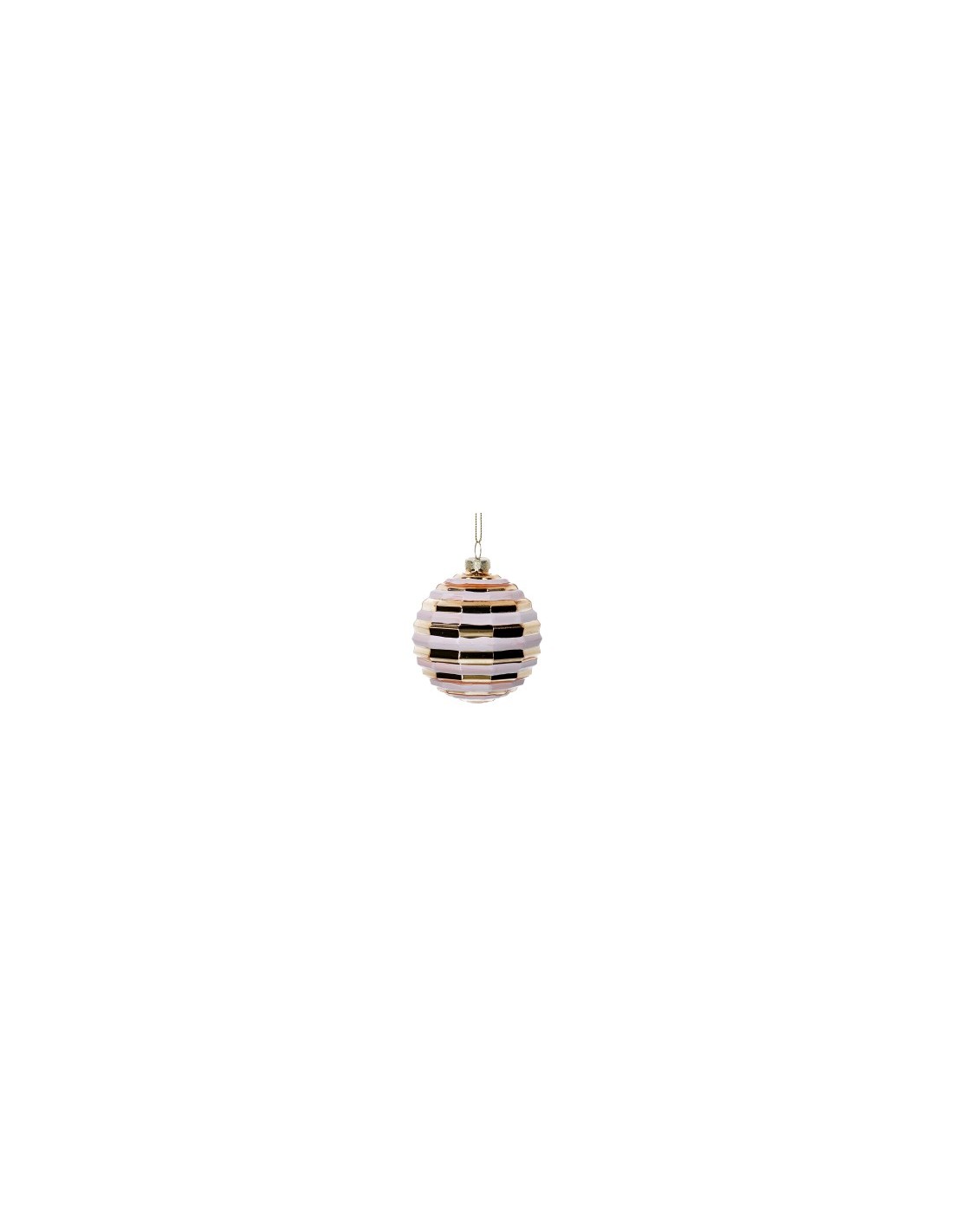 SFERA 639034 VETRO 8CM ORO/BIANCO