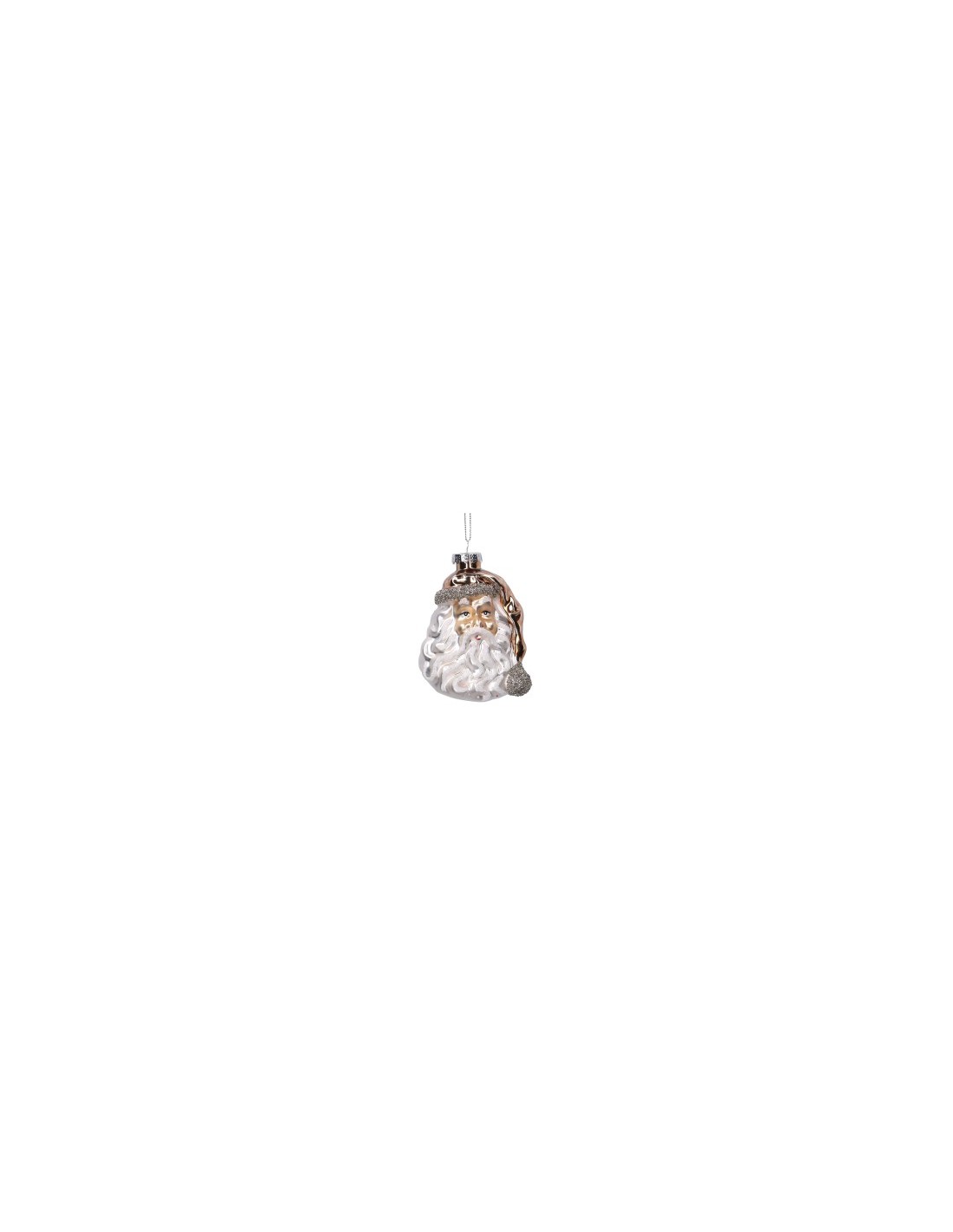 PENDENTE 639576 BABBO NATALE ORO 7X9,5CM VETRO