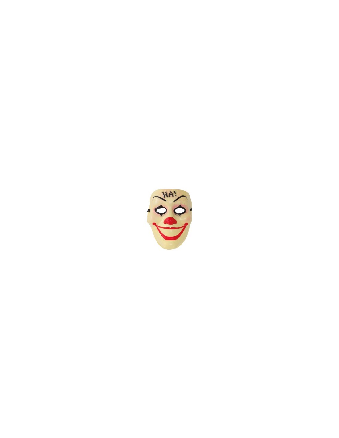 Maschera Pagliaccio "Ha!" in PVC, Accessorio Divertente per Halloween