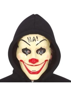 Maschera Pagliaccio "Ha!" in PVC, Accessorio Divertente per Halloween