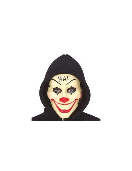 Maschera Pagliaccio "Ha!" in PVC, Accessorio Divertente per Halloween
