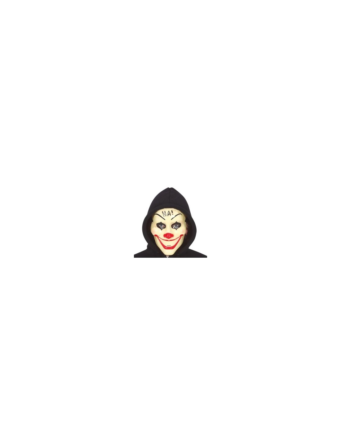Maschera Pagliaccio "Ha!" in PVC, Accessorio Divertente per Halloween