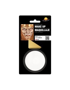 Trucco Bianco con Spugna, 9 gr, Makeup per Halloween e Feste