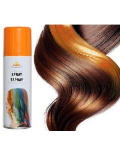 Spray per Capelli Glitterato Arancione 125 ml, Decorazione per Halloween