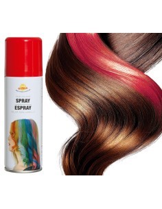 Spray per Capelli Glitterato Rosso, 125 ml, Decorazione Capelli Halloween