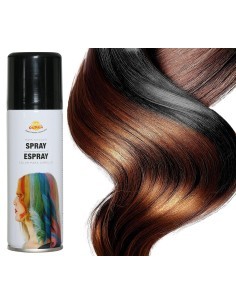 Spray per Capelli Glitterato nero 125 ml, Colore Brillante, Accessorio Halloween