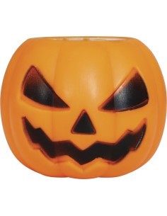 Zucca di Gomma con Fantasma, 5 cm, Decorazione Halloween