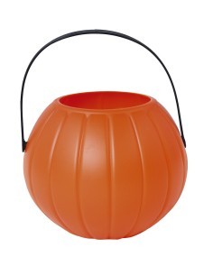 Cestino Zucca, 11 cm, Colore Arancio, Decorazione Halloween