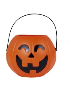 Cestino Zucca, 11 cm, Colore Arancio, Decorazione Halloween