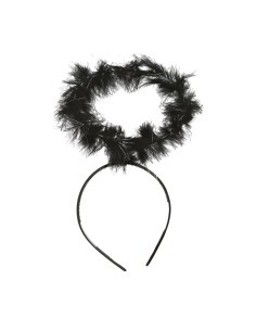 Cerchietto Angelo con aureola nera, Accessorio Halloween