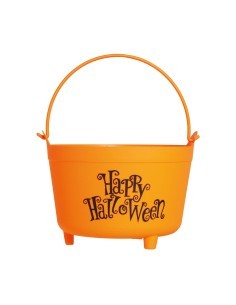 Calderone Arancione, 30 cm, Decorazione Halloween