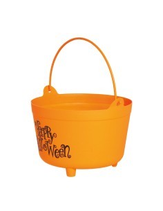Calderone Arancione, 30 cm, Decorazione Halloween