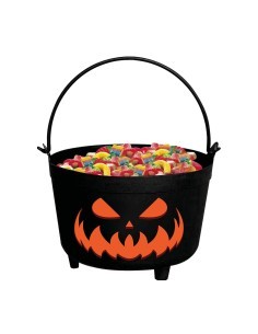 Calderone Zucca, 24x23x15 cm, Decorazione Halloween