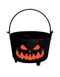 Calderone Zucca, 24x23x15 cm, Decorazione Halloween