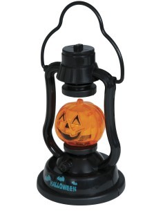 Lanterna Zucca con Luce e Suono, 15 cm, Decorazione Halloween