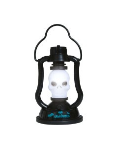 Lanterna Teschio con Luce e Suono, 15 cm, Decorazione Halloween