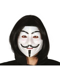 Maschera Indignato, Accessorio per Feste, Travestimenti e Halloween