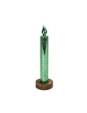 CANDELA LED 139655 VERDE CON BASE VETRO H30CM