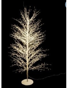 Albero MicroLED Bianco H150cm con 1300 LED Bianco Caldo - La Magia di Natale a Casa Tua