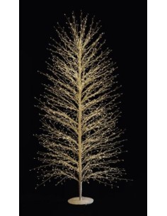 Albero  MicroLED Oro H150cm con 1300 LED Bianco Caldo - La Magia di Natale a Casa Tua