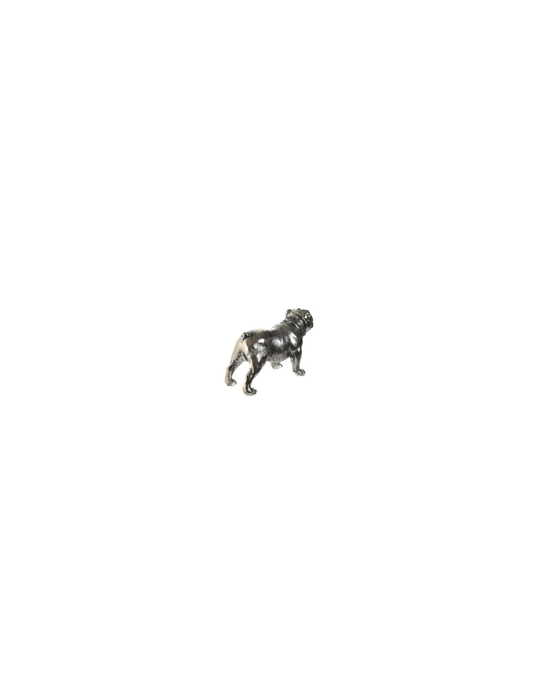FIGURA CANE FD210453 RESINA 29X11X16CM PLATINATO
