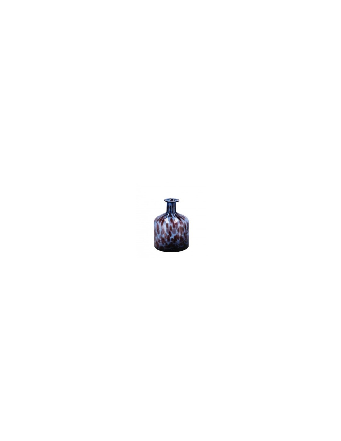 VASO 109077 LEOPARD 23X28CM VETRO BLU