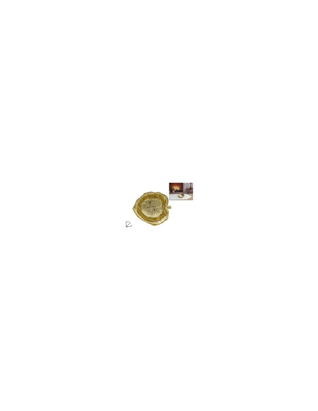 VASSOIO 242767 FOGLIA ORO 18CM