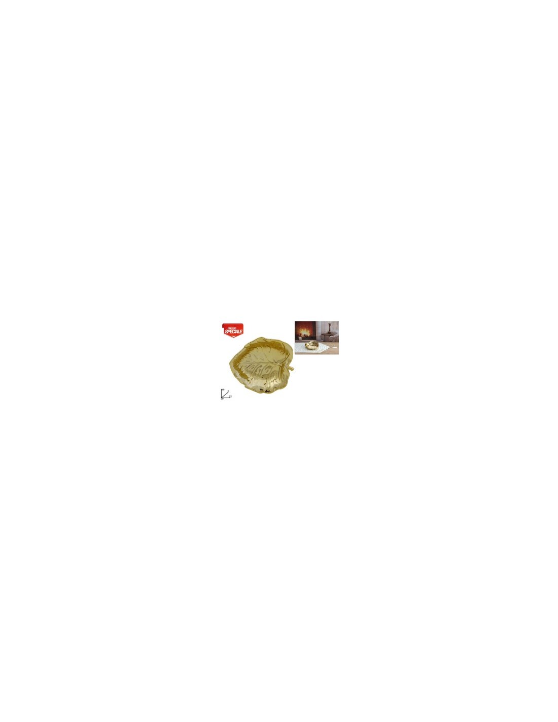 VASSOIO 242774 FOGLIA ORO 22CM