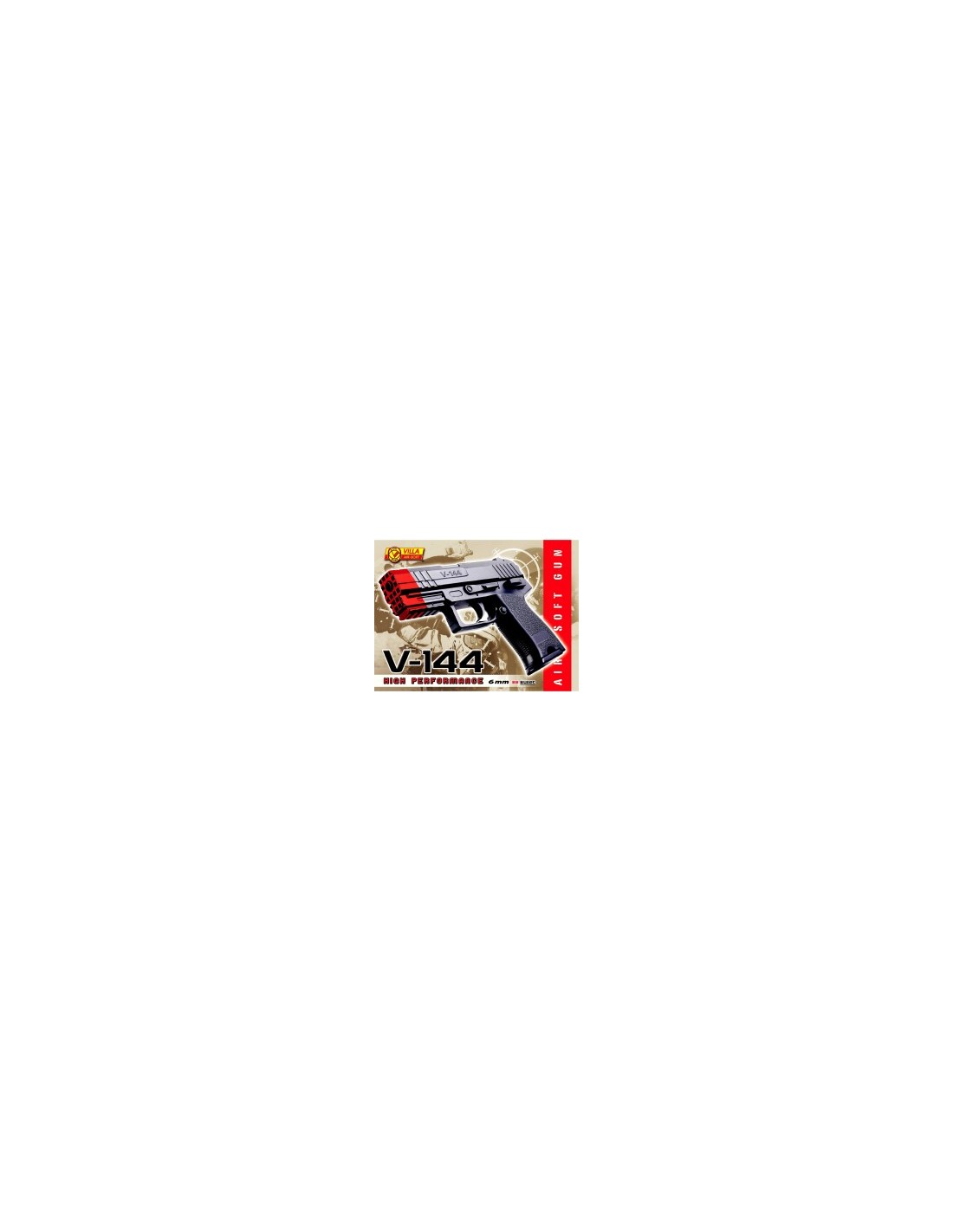 PISTOLA AIR SOFT V-144 CALIBRO 6MM
