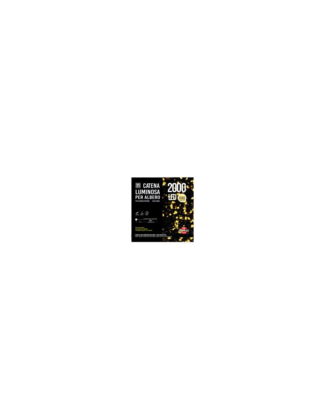 SERIE LUMINOSA 2000LED BIANCO CALDO DA ESTERNO