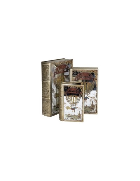 SCATOLA LIBRO 138338 2 MIS VETRO/METALLO 25X16X5CM