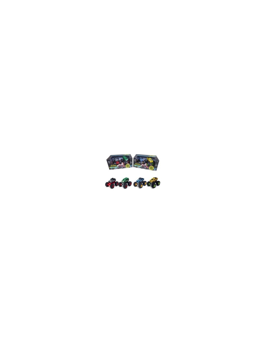 SILVER MONSTER 41454 SET 2 MONSTER TRUCK 1:55 DIE CAST