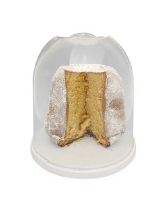 Porta Panettone e Pandoro 28x27cm, Diametro Interno 25cm con 3 chiusure di sicurezza e Vassoio Bianco Antigraffio