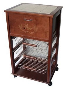 CARRELLO VESUVIO PORTAPANE NOCE su TreG Ingrosso