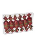 CONF 6 PENDENTI CARAMELLA PLASTICA 12CM ROSSO