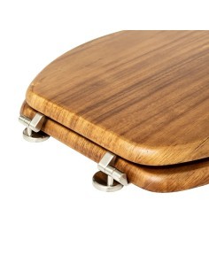 Copriwater "Blackacia" in Legno di Acacia – 46,5x37,3x6,4 cm, Eleganza Naturale per il Bagno