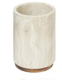Portaspazzolini Effetto Marmo "Côme" 10,5x7x7 cm – Eleganza in Bagno