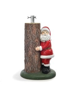 Base Albero Babbo Natale 61990 in Resina con Supporto in Metallo - La Magia di Natale a Casa Tua