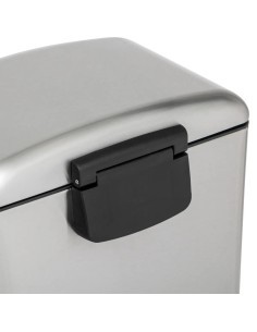Ariane bidone per rifiuti in acciaio inox 20 litri, dimensioni L. 53,3 x l. 30 x h. 30 cm, resistente, moderno, bagno, cucina