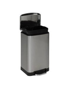 Ariane bidone per rifiuti in acciaio inox 20 litri, dimensioni L. 53,3 x l. 30 x h. 30 cm, resistente, moderno, bagno, cucina