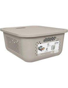 Cestello "Aera" 13,9L con coperchio, dimensioni L. 38 x l. 32,7 x H. 15,4 cm, leggero e pratico, ideale per organizzare casa