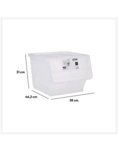 Box con apertura frontale 34L, dimensioni L. 38 x P. 45,5 x H. 31 cm, pratico e spazioso, ideale per organizzazione domestica