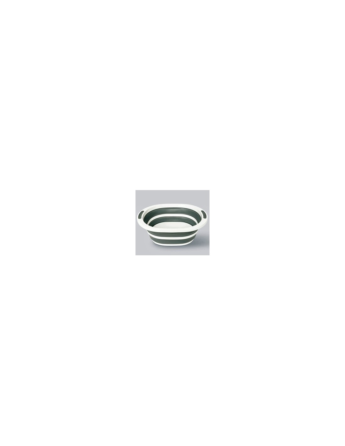 Bacinella a scomparsa da 8 litri con tappo di scarico, grigio e bianco, dimensioni L. 40 x l. 31,5 x h. 14,5 cm