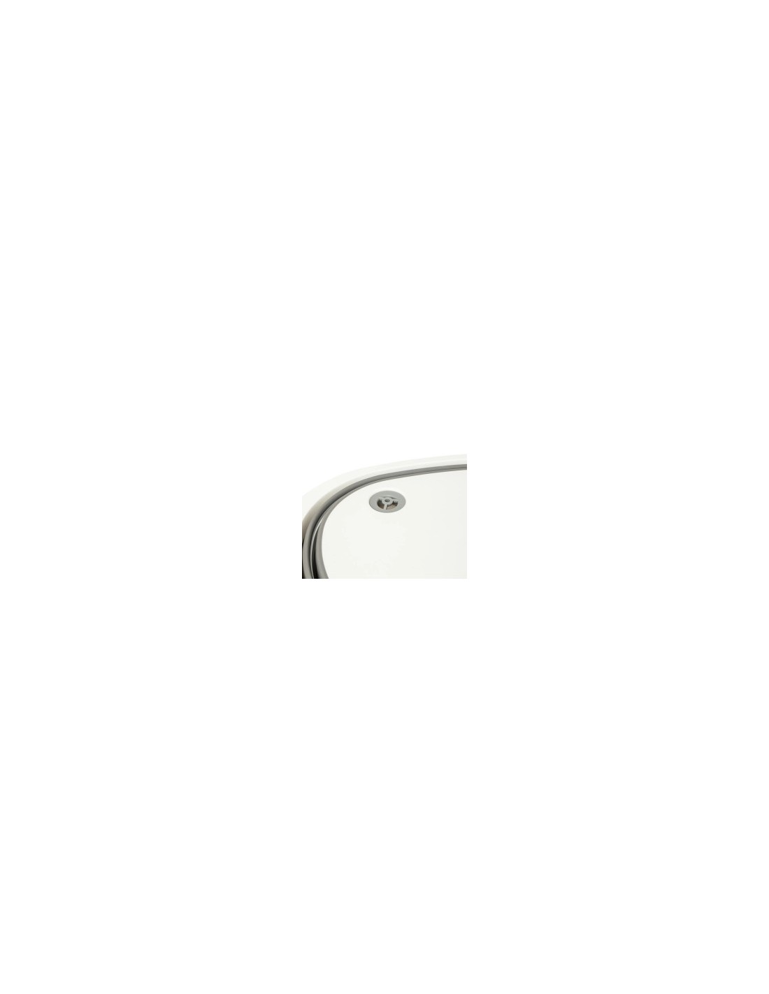 Bacinella a scomparsa da 8 litri con tappo di scarico, grigio e bianco, dimensioni L. 40 x l. 31,5 x h. 14,5 cm