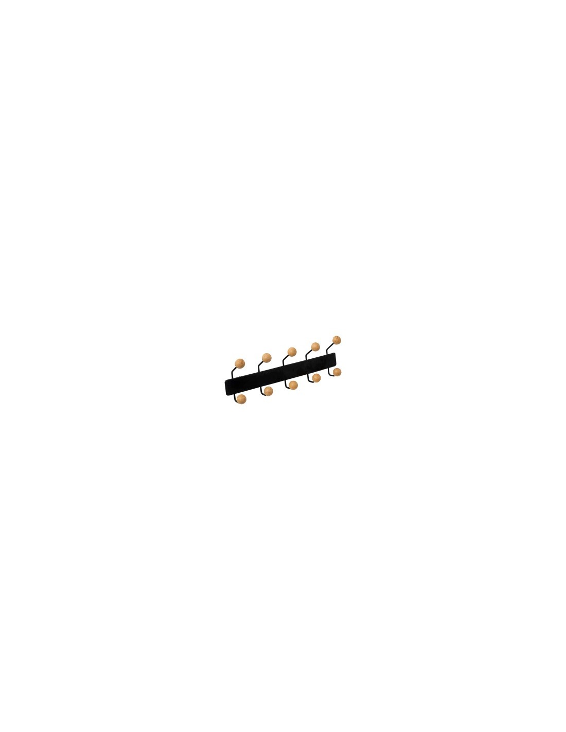 Appendiabiti da muro 10 posti, dimensioni L. 44 x l. 14 x h. 7,5 cm, compatto e salvaspazio, peso 0,5 kg
